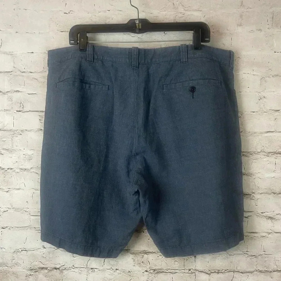 J. Crew Stanton Men's Size 38 Shorts Blue E6139 Linen Cotton Pockets Casual - Picture 7 of 7